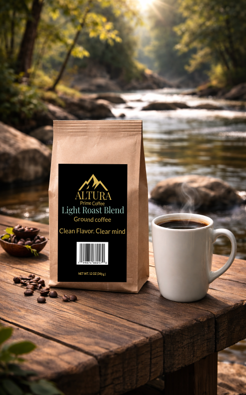 Altura Prime Coffee Light Roast Blend (Ground Coffee) 12 oz