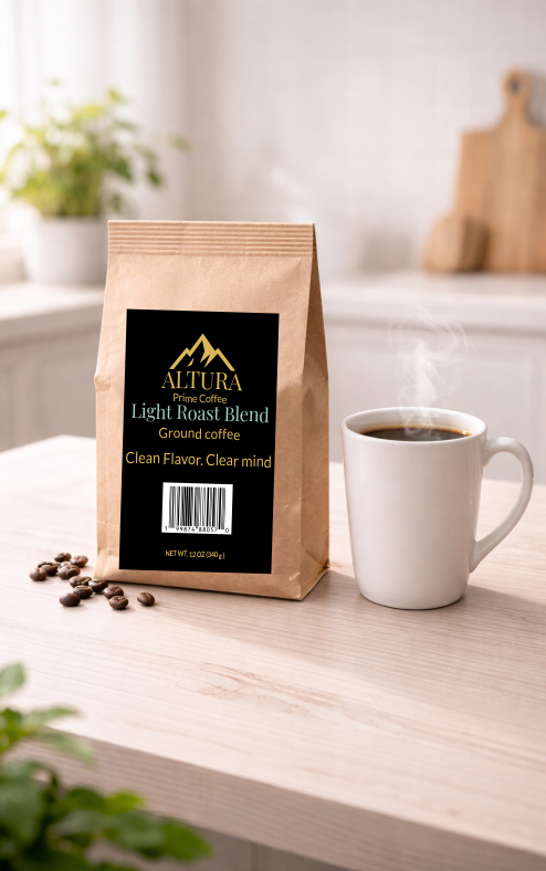 Altura Prime Coffee Light Roast Blend (Ground Coffee) 12 oz