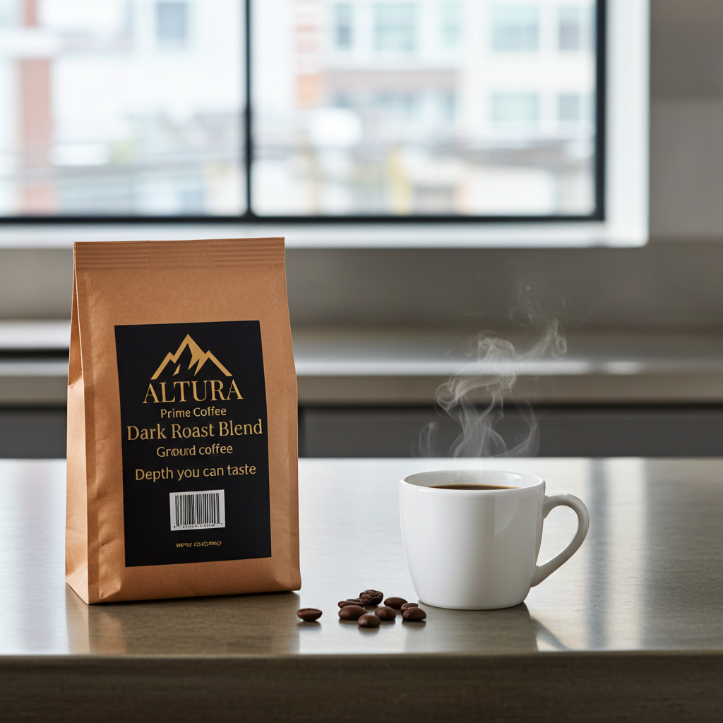 Altura Prime Coffee Dark Roast Blend (Ground Coffee) 12 oz