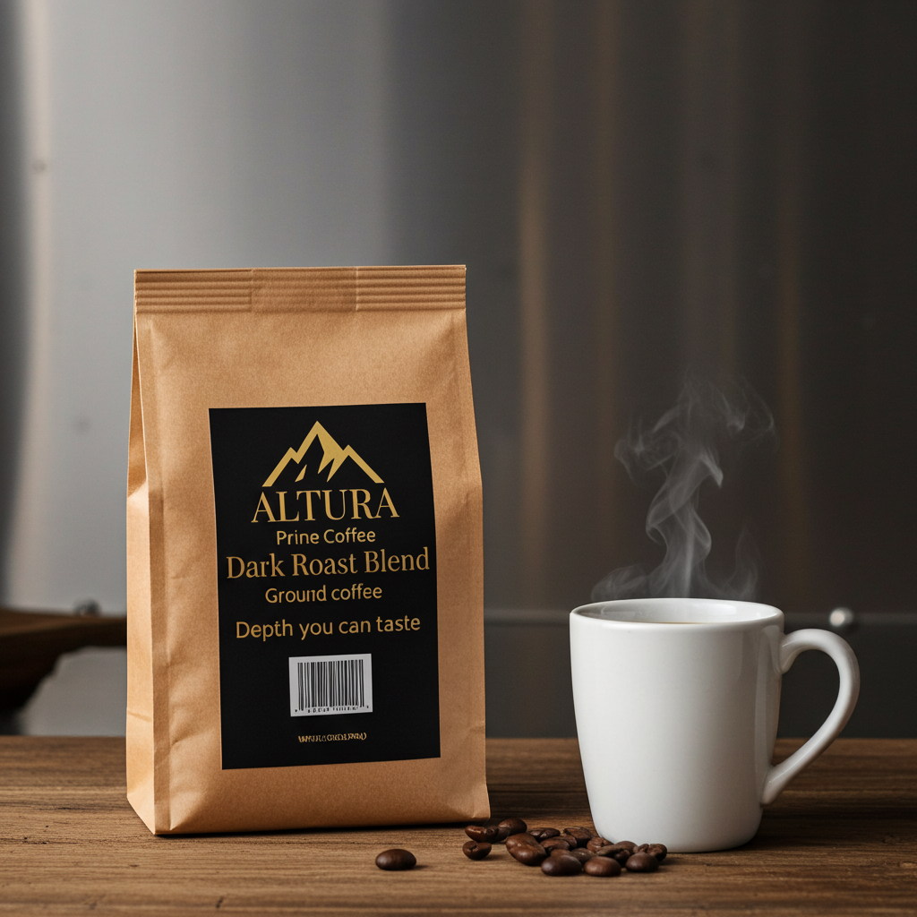 Altura Prime Coffee Dark Roast Blend (Ground Coffee) 12 oz
