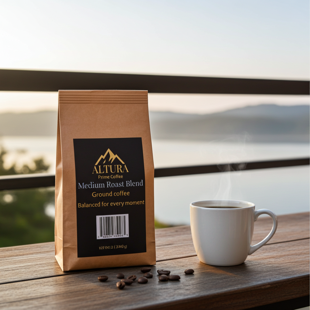 Altura Prime Coffee Medium Roast Blend (Ground Coffee) 12 oz