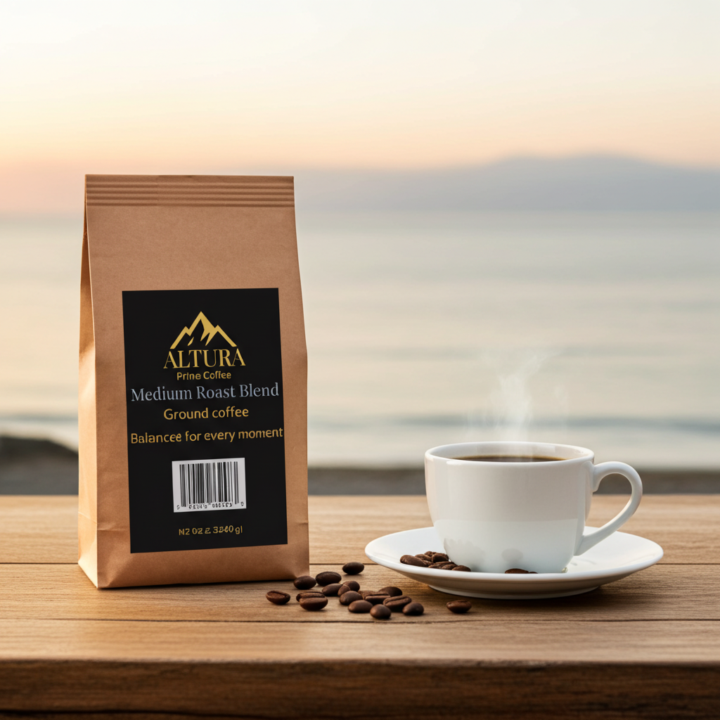 Altura Prime Coffee Medium Roast Blend (Ground Coffee) 12 oz